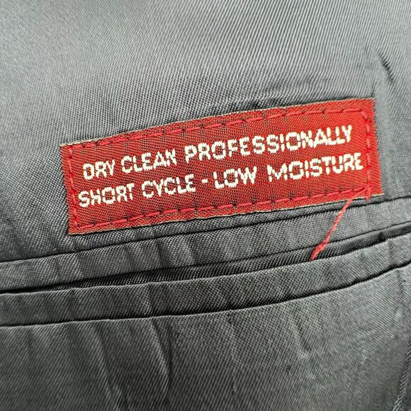 JOS A. BANK 48L Black Wool Executive Collection Gold Button Blazer Suit Jacket - Picture 8 of 12